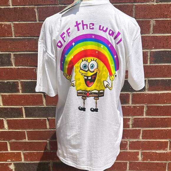Vans White Tee SpongeBob Vibrant Rainbow  HG - Picture 4 of 5